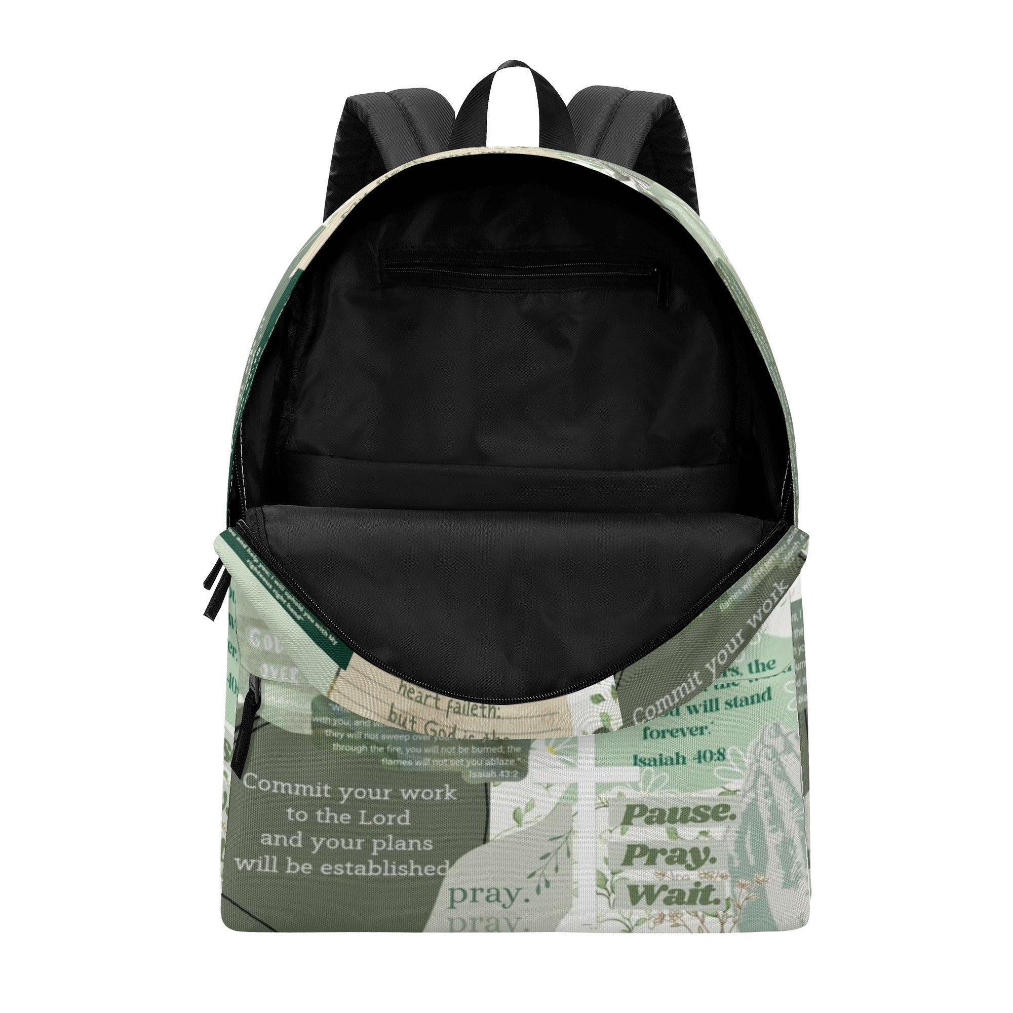 Bible Verse Backpack, Christian Scripture Backpack, Faith-Based Inspirational Bag, Religious Quote Backpack.PLAF66